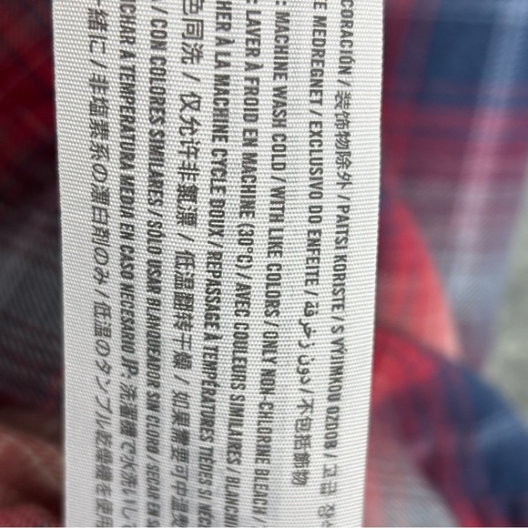 Abercrombie & Fitch Shirt Mens Medium Blue Red Plaid Soft A&F Flannel - Picture 9 of 12